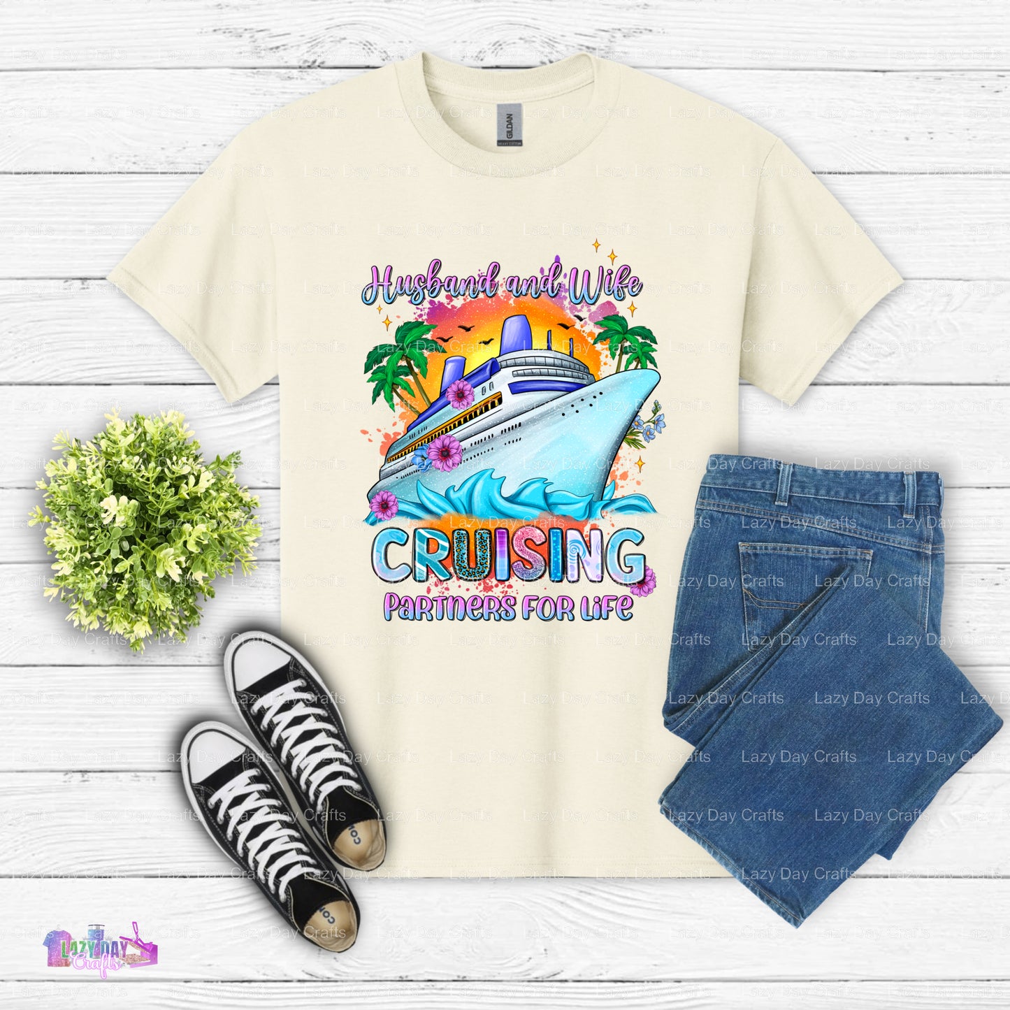 Husband And Wife Cruising Partners For Life – Cruise DTF Transfer