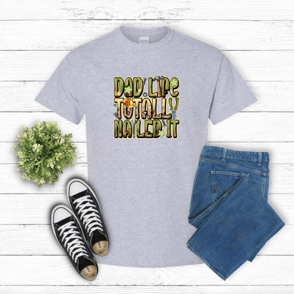 Dad Life Totally Nailed it – Father's Day Fishing DTF Transfer