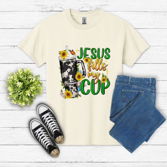 Jesus Fills My Cup Western Christian – DTF Transfer