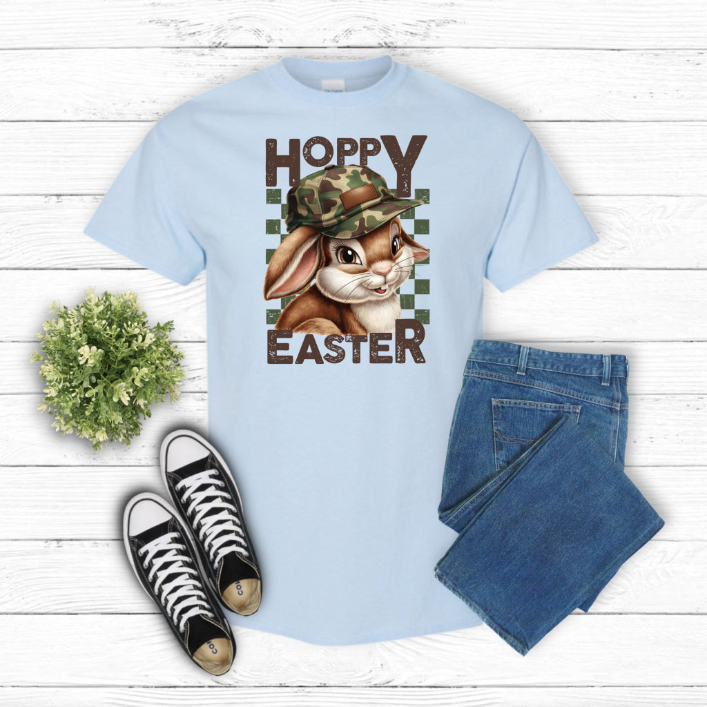 Cute Boy Bunny Checkered – Easter Kids DTF Transfer