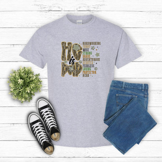 Camo He is Dad – Father's Day DTF Transfer