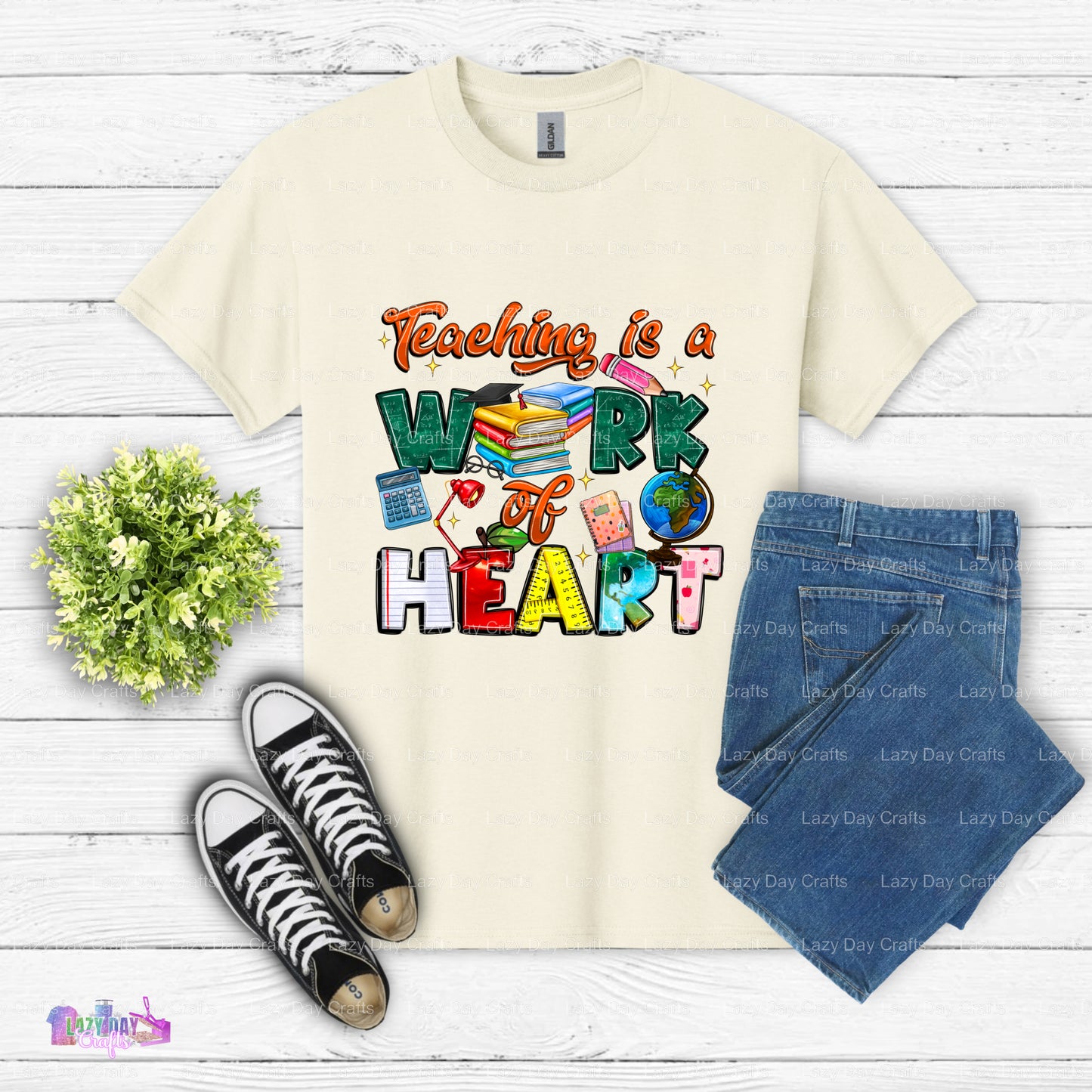 Teaching Is A Work Of Heart – Teacher DTF Transfer