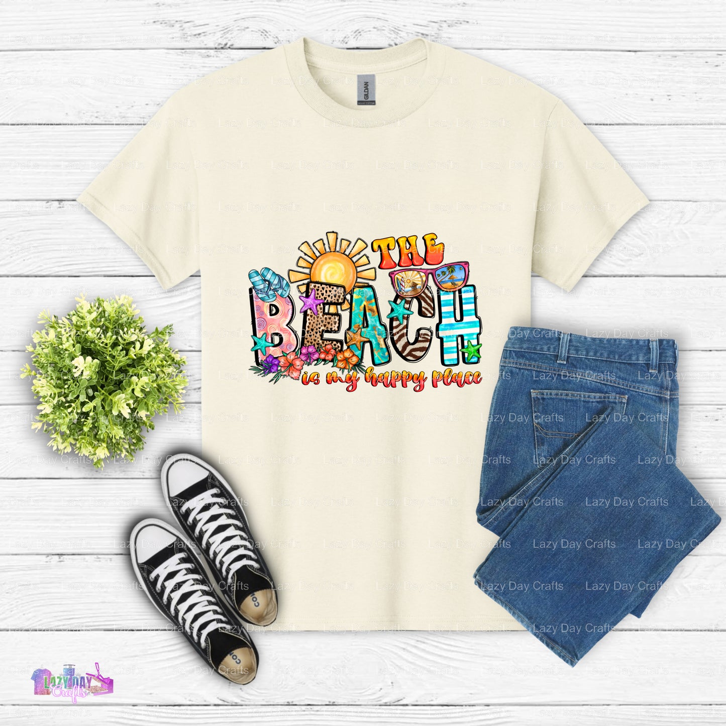 The Beach Is My Happy Place – Beach Life DTF Transfer