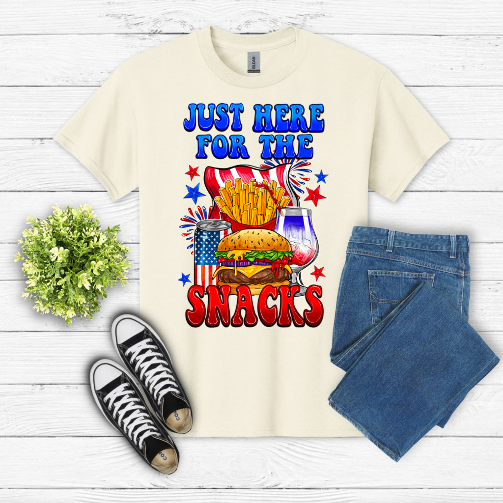 Just Here For The Snacks – 4th of July DTF Transfer
