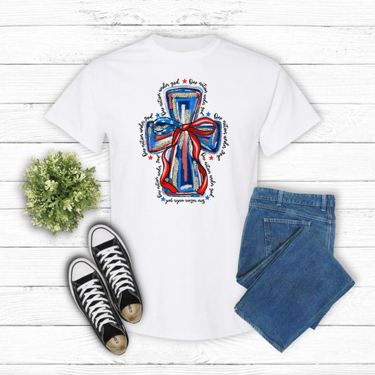 One Nation Under God – Patriotic DTF Transfer