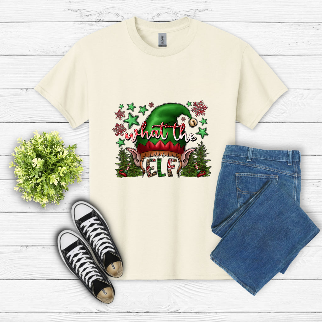 "WHAT THE ELF?!" Christmas – Humorous DTF Transfer