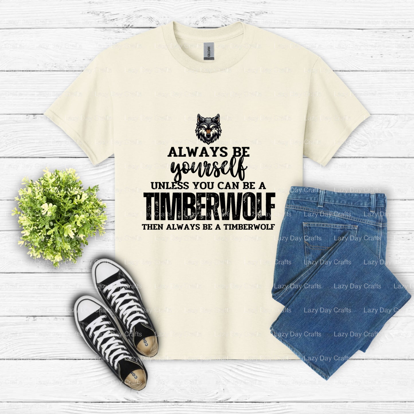 ALWAYS BE TIMBERWOLVES – Fan Gear DTF Transfer (view 2 of 2) – by Lazy Day Crafts – DTF Transfers – DTF Transfers, Premade...