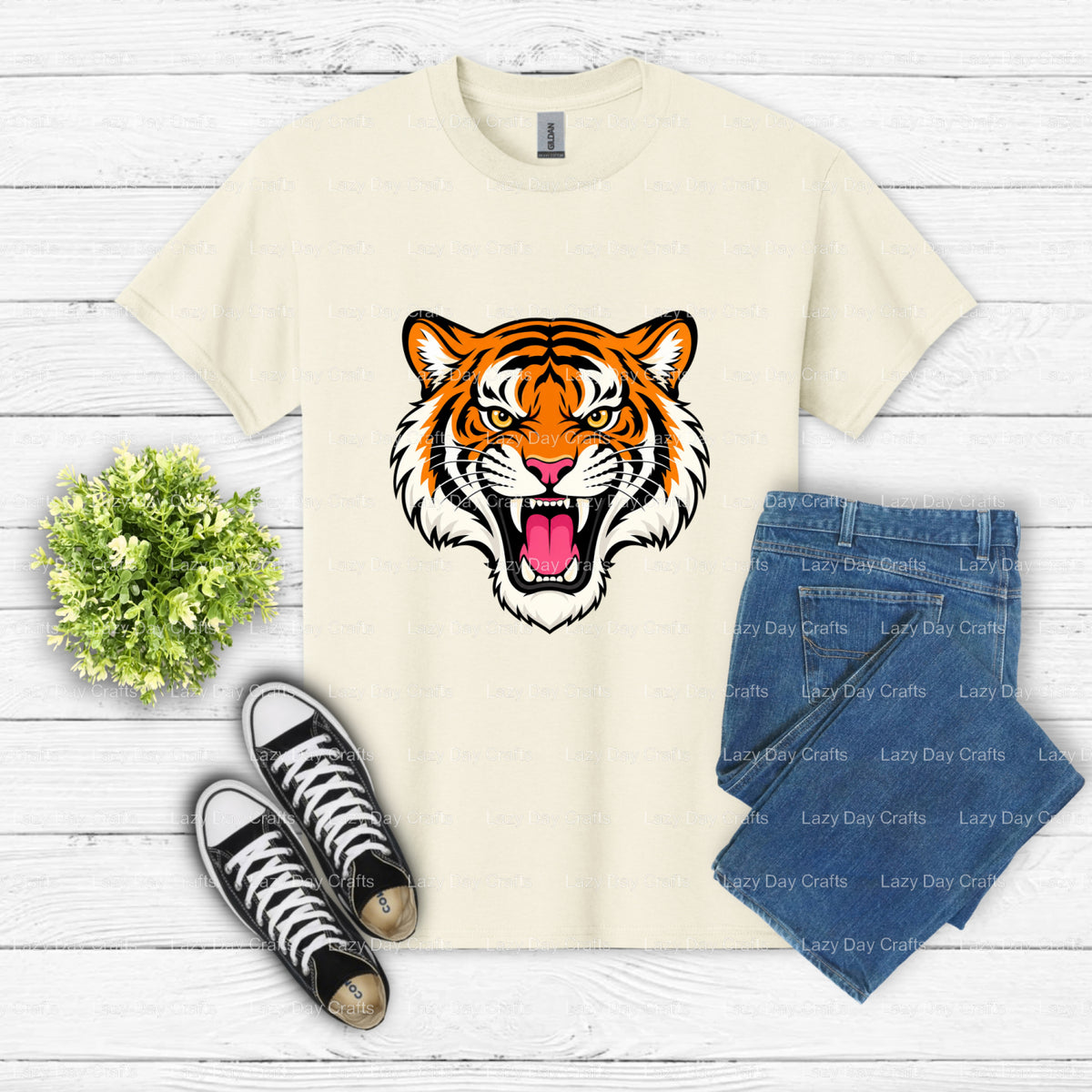 Always Be Yourself Unless You Can Be A TIGER Then Always Be A TIGER – Ready To Press DTF Transfer (view 1 of 2) – by Lazy...
