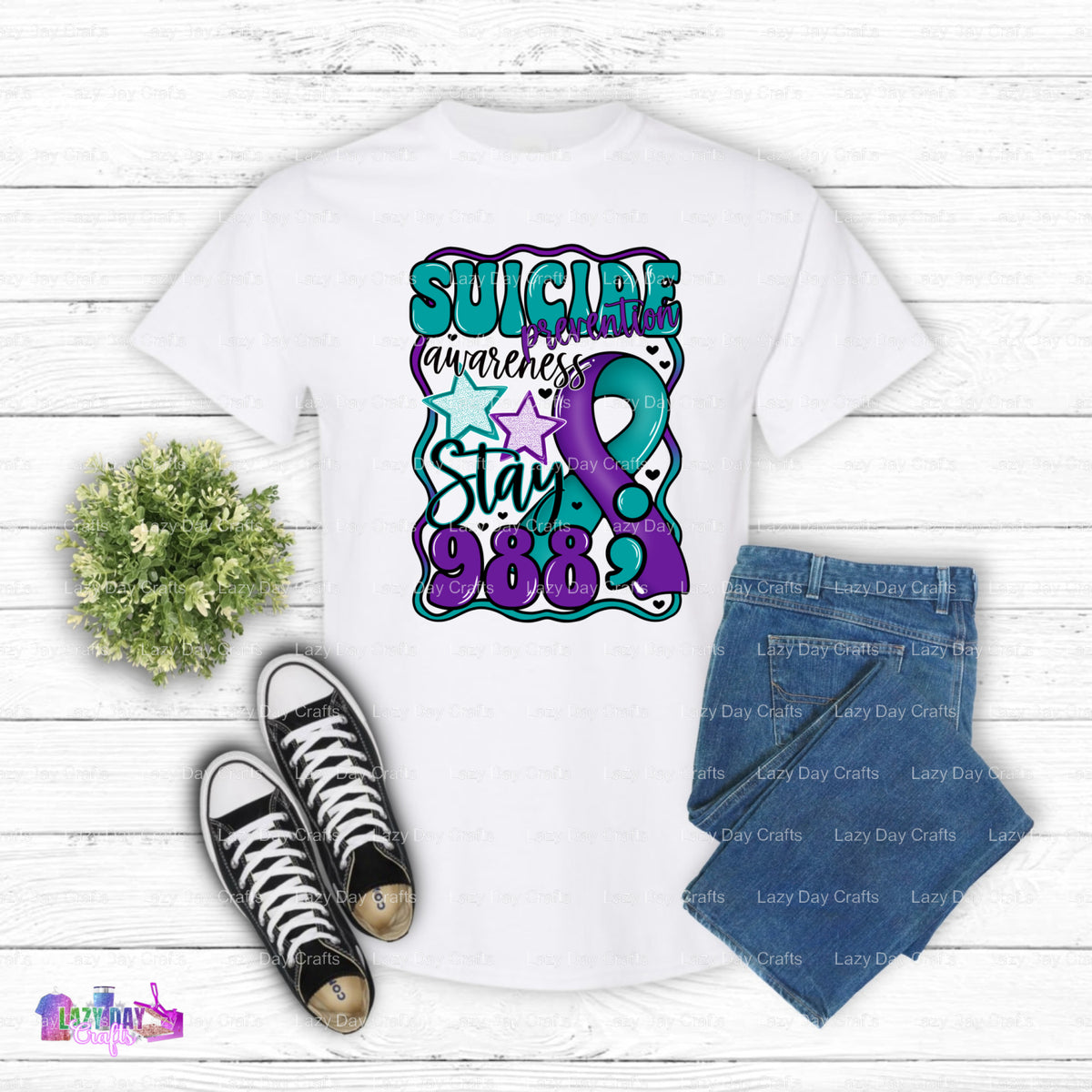 Always Stay Strong You Are Not Alone – Suicide Awareness DTF Transfer (view 1 of 2) – by Lazy Day Crafts – DTF Transfers –...