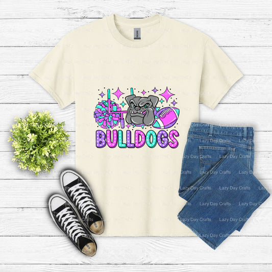 Angry Bulldog Mascot Face – School Mascot DTF Transfer (view 1 of 2) – by Lazy Day Crafts – DTF Transfers – School Mascot,...