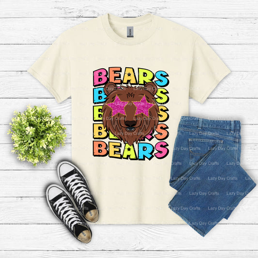 Athletic Bear Mascot – School Spirit DTF Transfer (view 1 of 2) – by Lazy Day Crafts – DTF Transfers – School Mascot, DTF...