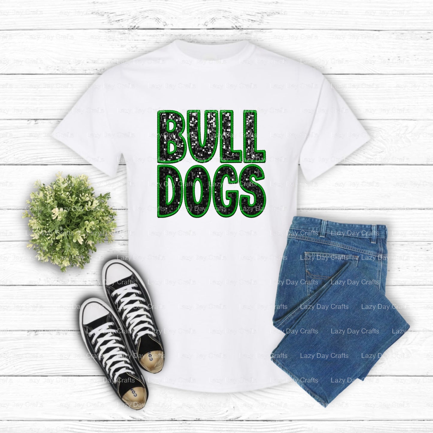 Athletic Bulldog Mascot – School Spirit DTF Transfer (view 1 of 2) – by Lazy Day Crafts – DTF Transfers – School Mascot, A...