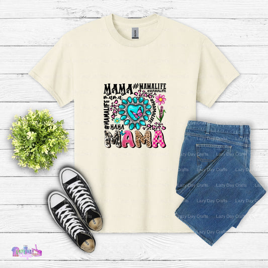 Mama Life Floral Heart – Mothers Day DTF Transfer