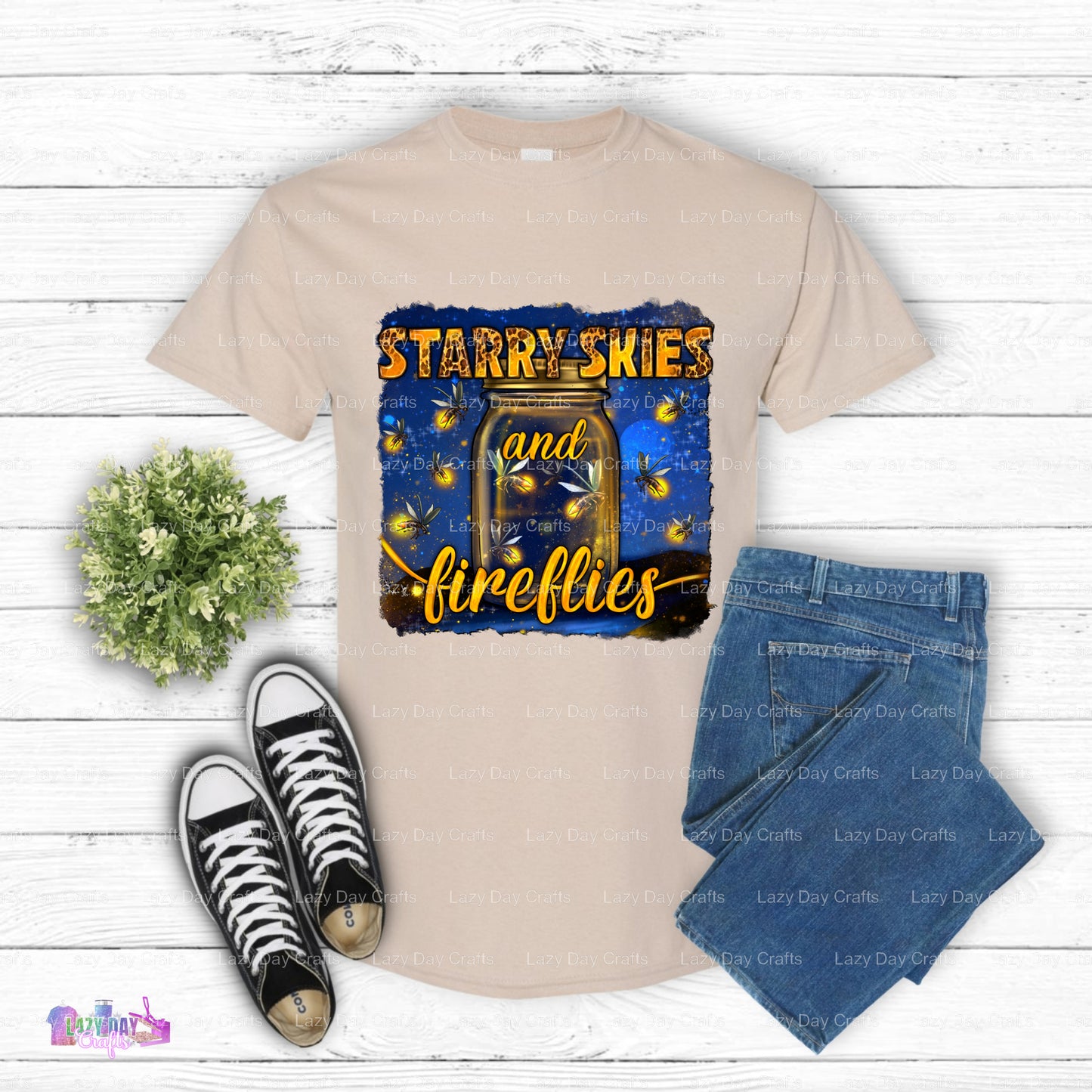 Starry Skies and Fireflies – Camping DTF Transfer