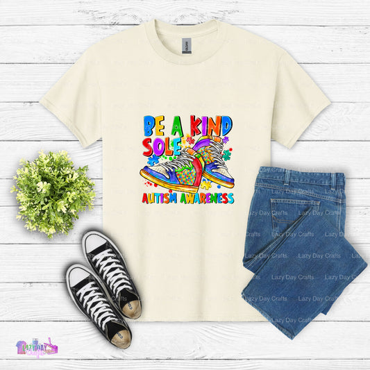 AUTISM AWARENESS BE A KIND SOLE – Autism DTF Transfer