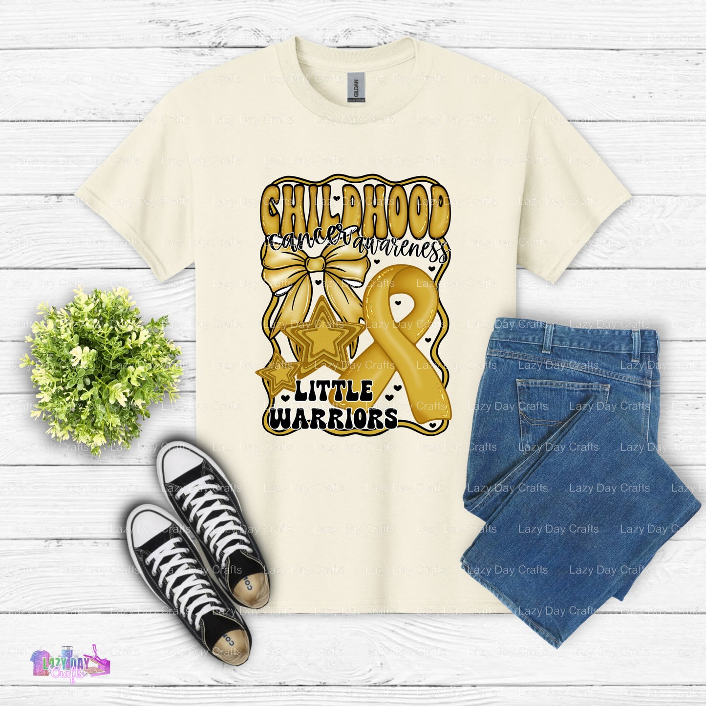 Childhood Cancer Awareness Black – Childhood Cancer Awareness DTF Transfer