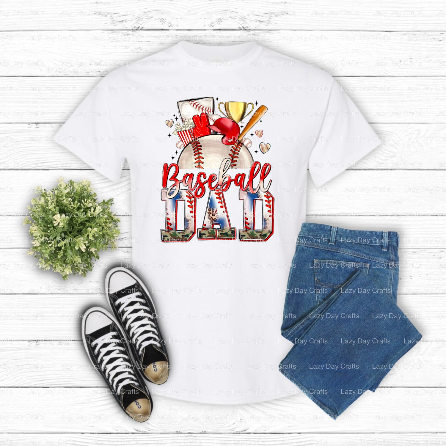 Baseball Dad – Baseball DTF Transfer (view 1 of 2) – by Lazy Day Crafts – DTF Transfers – DTF Transfer, Premade DTF