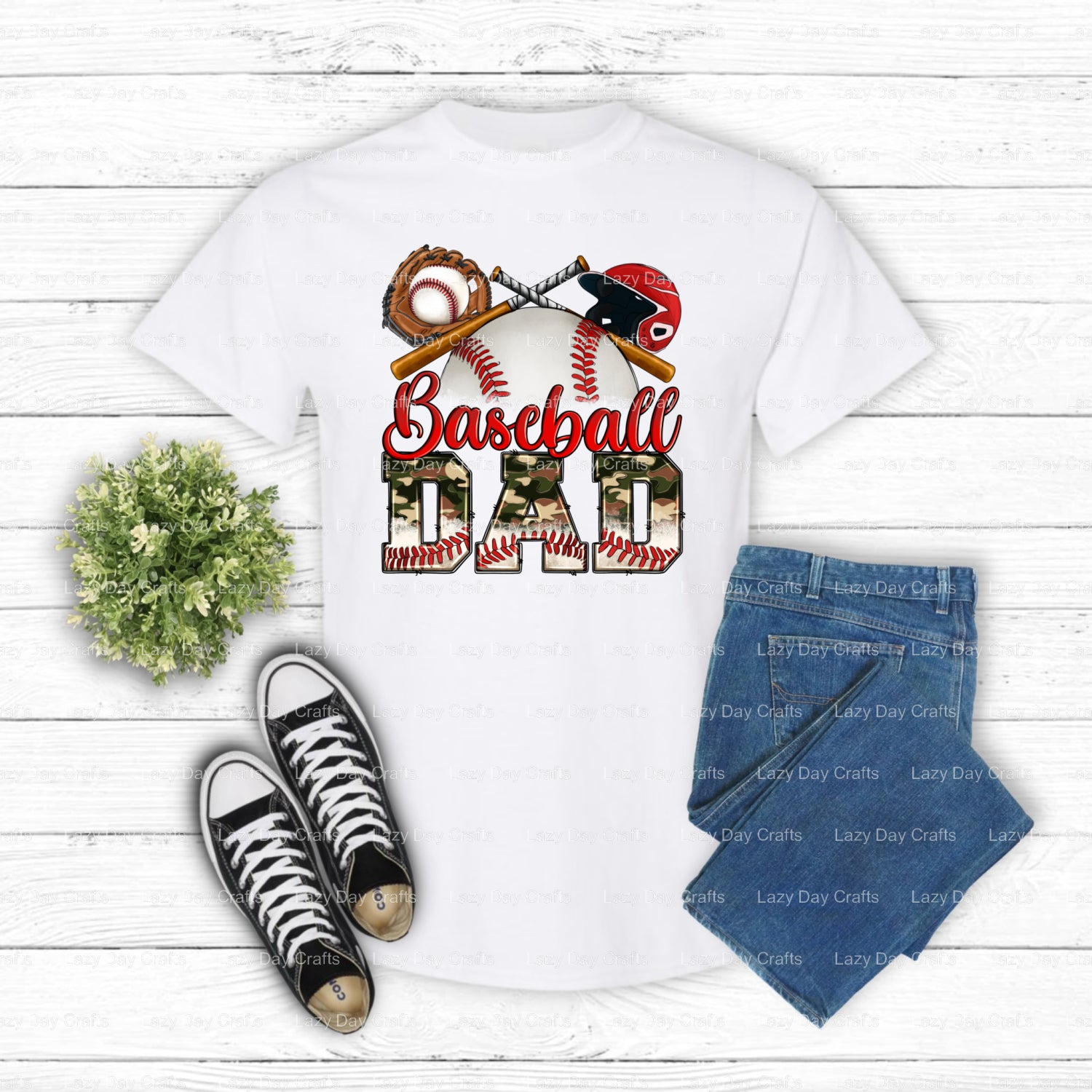 BASEBALL DAD – Baseball DTF Transfer (view 1 of 2) – by Lazy Day Crafts – DTF Transfers – Baseball, DTF Transfers