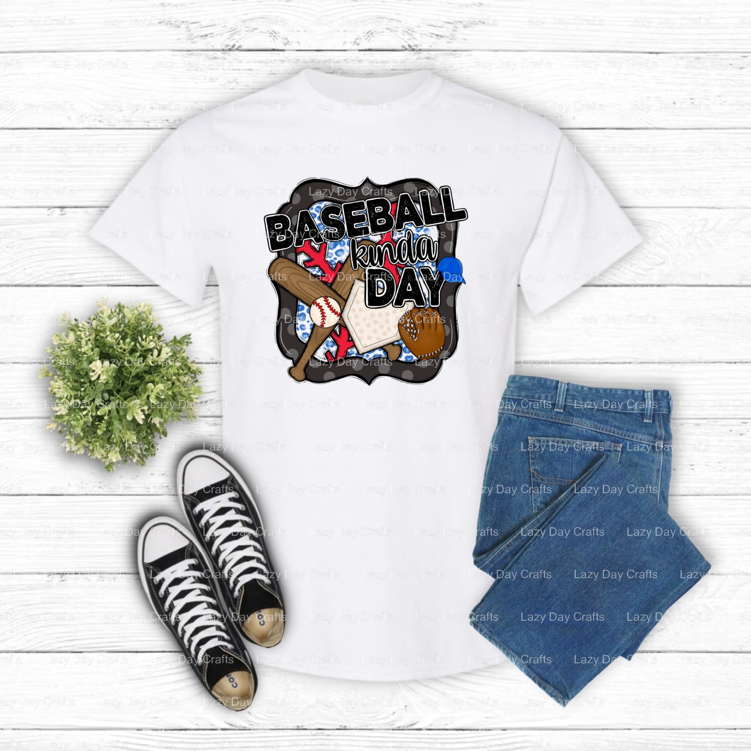 BASEBALL KINDA DAY – Baseball DTF Transfer (view 1 of 2) – by Lazy Day Crafts – DTF Transfers – DTF Transfers, Premade DTF