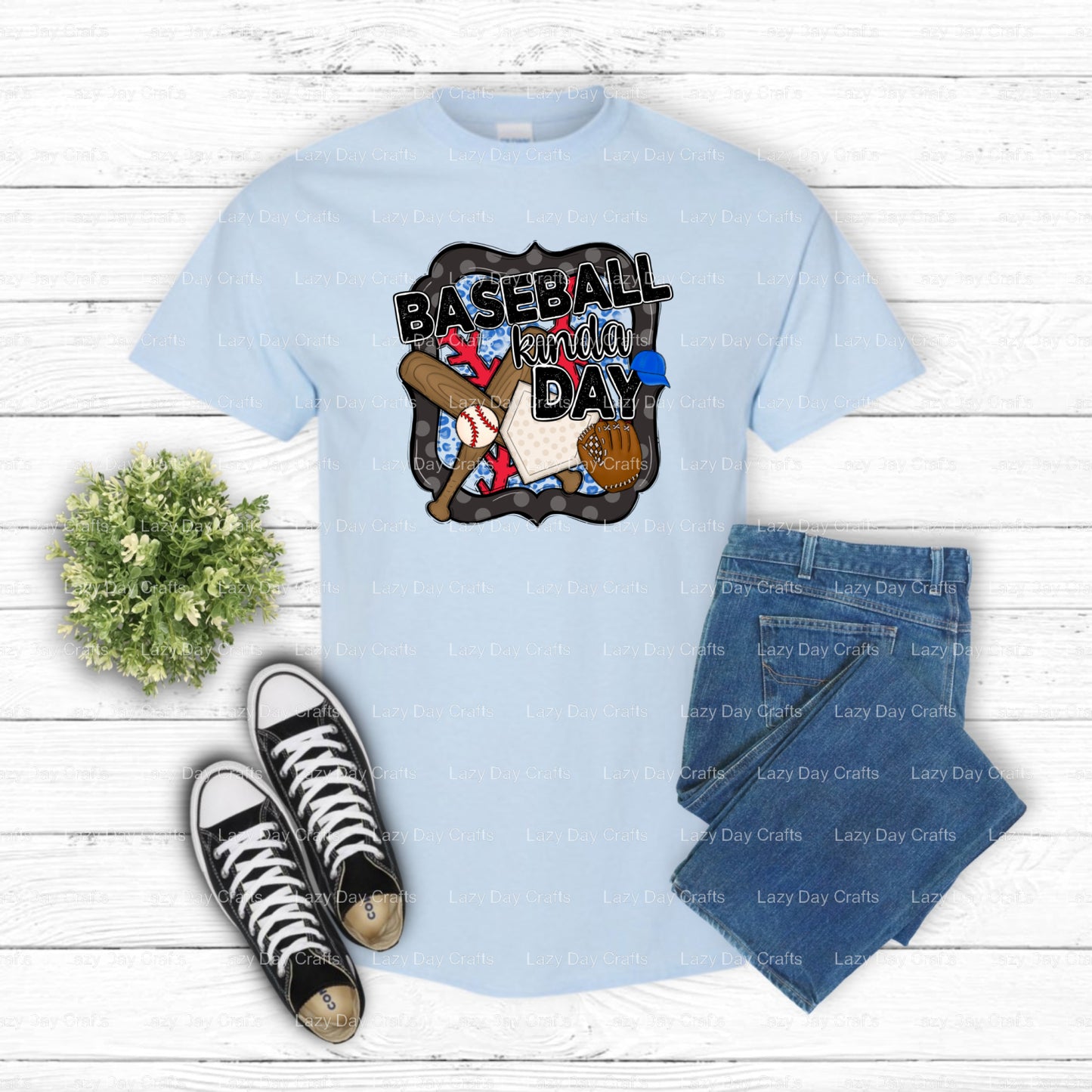 BASEBALL KINDA DAY – Baseball DTF Transfer (view 2 of 2) – by Lazy Day Crafts – DTF Transfers – DTF Transfers, Premade DTF