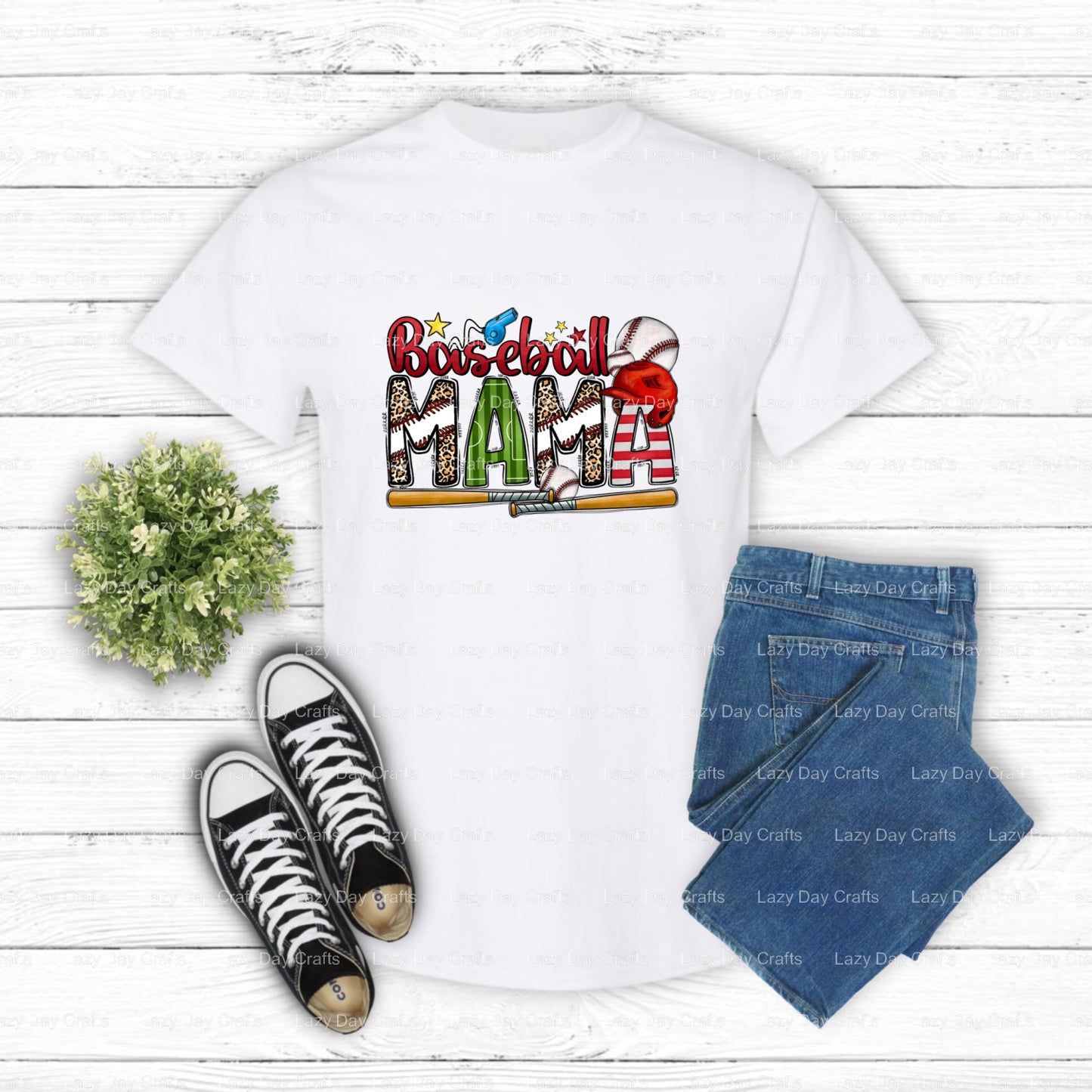 Baseball Mama – Baseball DTF Transfer (view 1 of 2) – by Lazy Day Crafts – DTF Transfers – DTF Transfers, Premade DTF