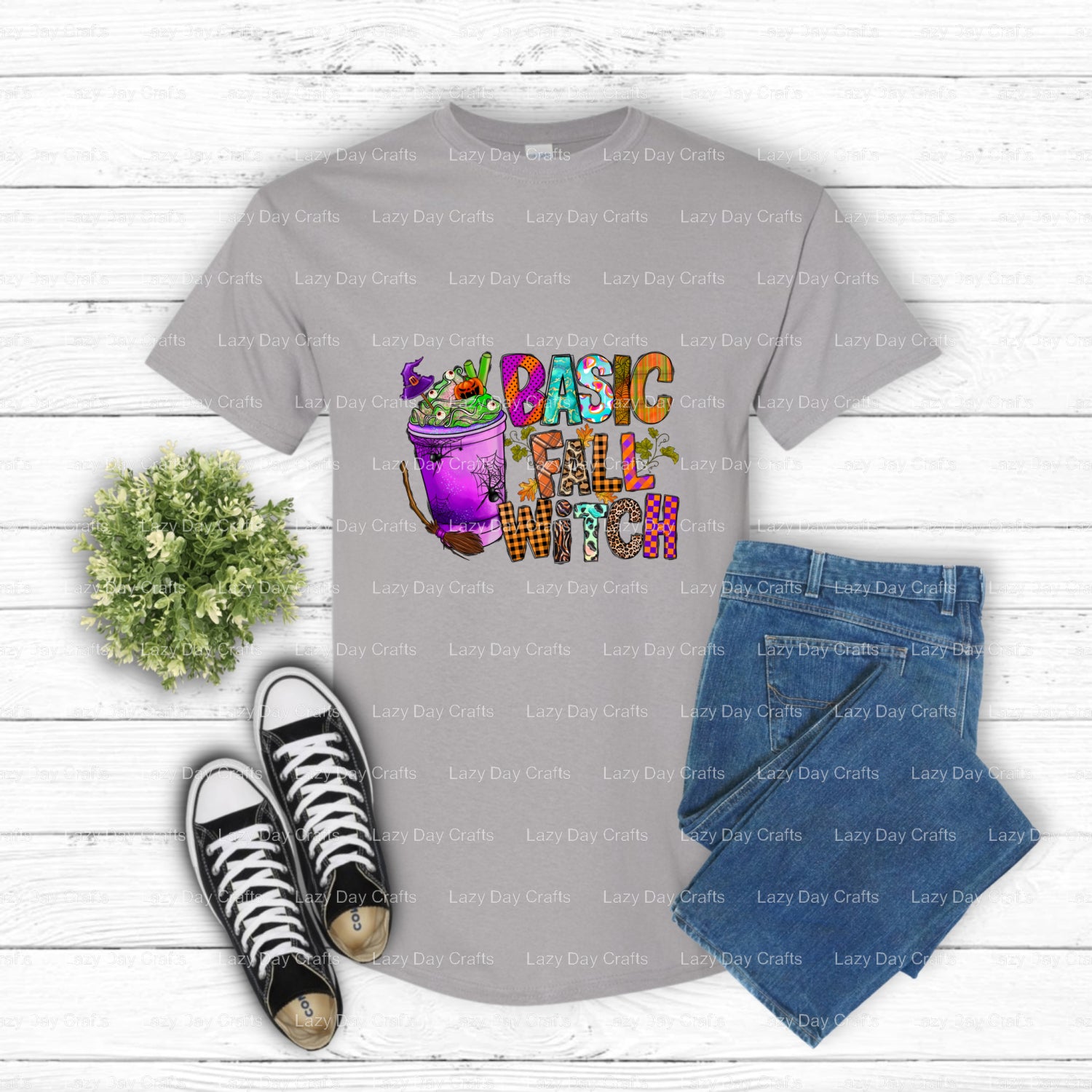 Basic Witch – Halloween DTF Transfer (view 2 of 2) – by Lazy Day Crafts – DTF Transfers – DTF Transfers, custom apparel