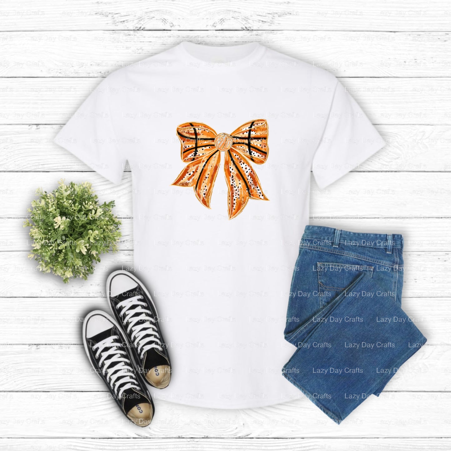 Basketball Bow Tie – Basketball DTF Transfer (view 1 of 2) – by Lazy Day Crafts – DTF Transfers – DTF Transfers, Premade DTF