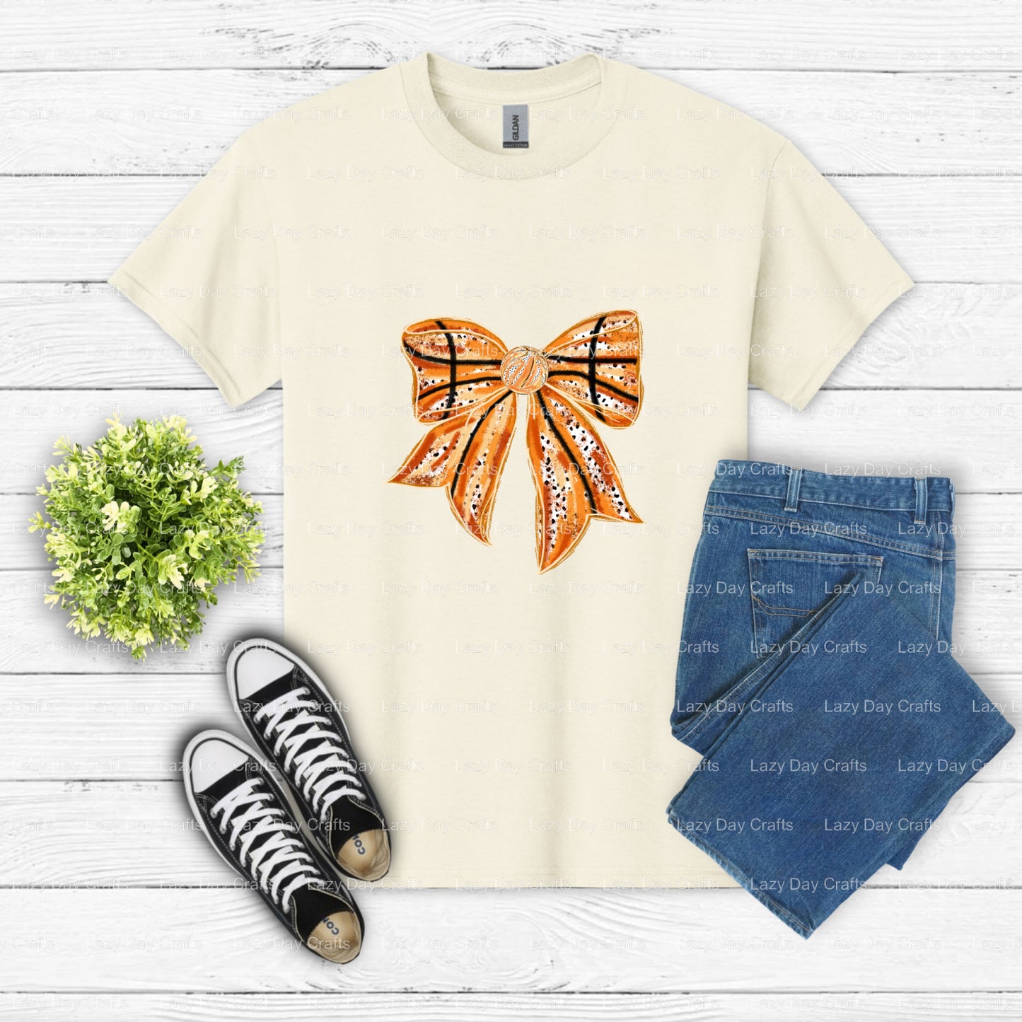 Basketball Bow Tie – Basketball DTF Transfer (view 2 of 2) – by Lazy Day Crafts – DTF Transfers – DTF Transfers, Premade DTF