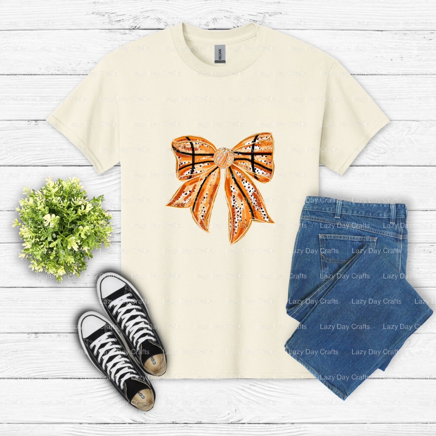 Basketball Bow Tie – Basketball DTF Transfer (view 2 of 2) – by Lazy Day Crafts – DTF Transfers – DTF Transfers, Premade DTF