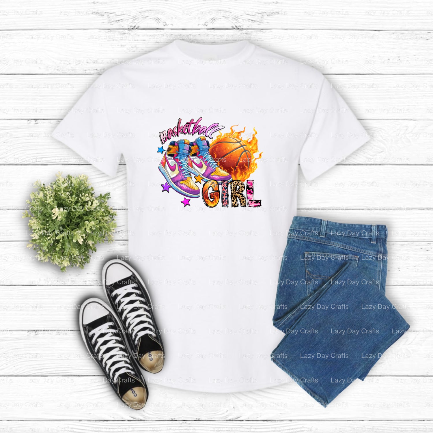 BASKETBALL GIRL – Basketball DTF Transfer (view 1 of 2) – by Lazy Day Crafts – DTF Transfers – DTF Transfers, custom apparel