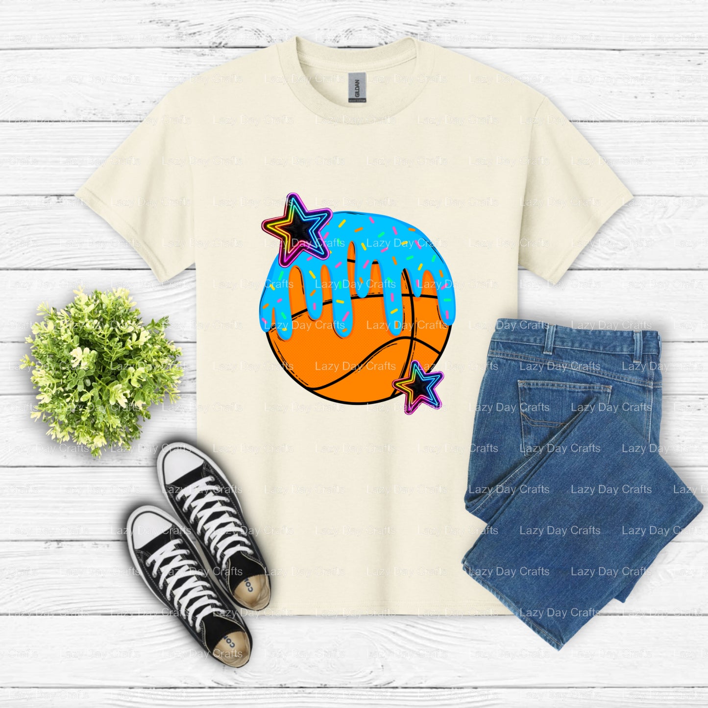 Basketball Hoop – DTF Transfer (view 1 of 2) – by Lazy Day Crafts – DTF Transfers – DTF Transfers, Premade DTF