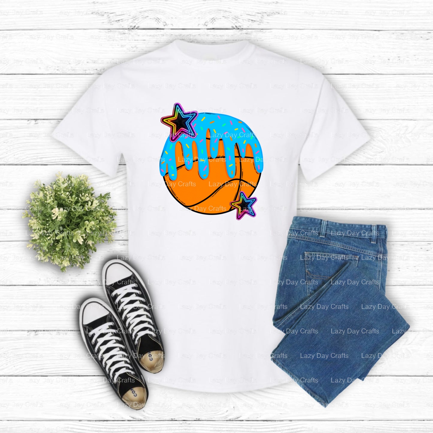 Basketball Hoop – DTF Transfer (view 2 of 2) – by Lazy Day Crafts – DTF Transfers – DTF Transfers, Premade DTF