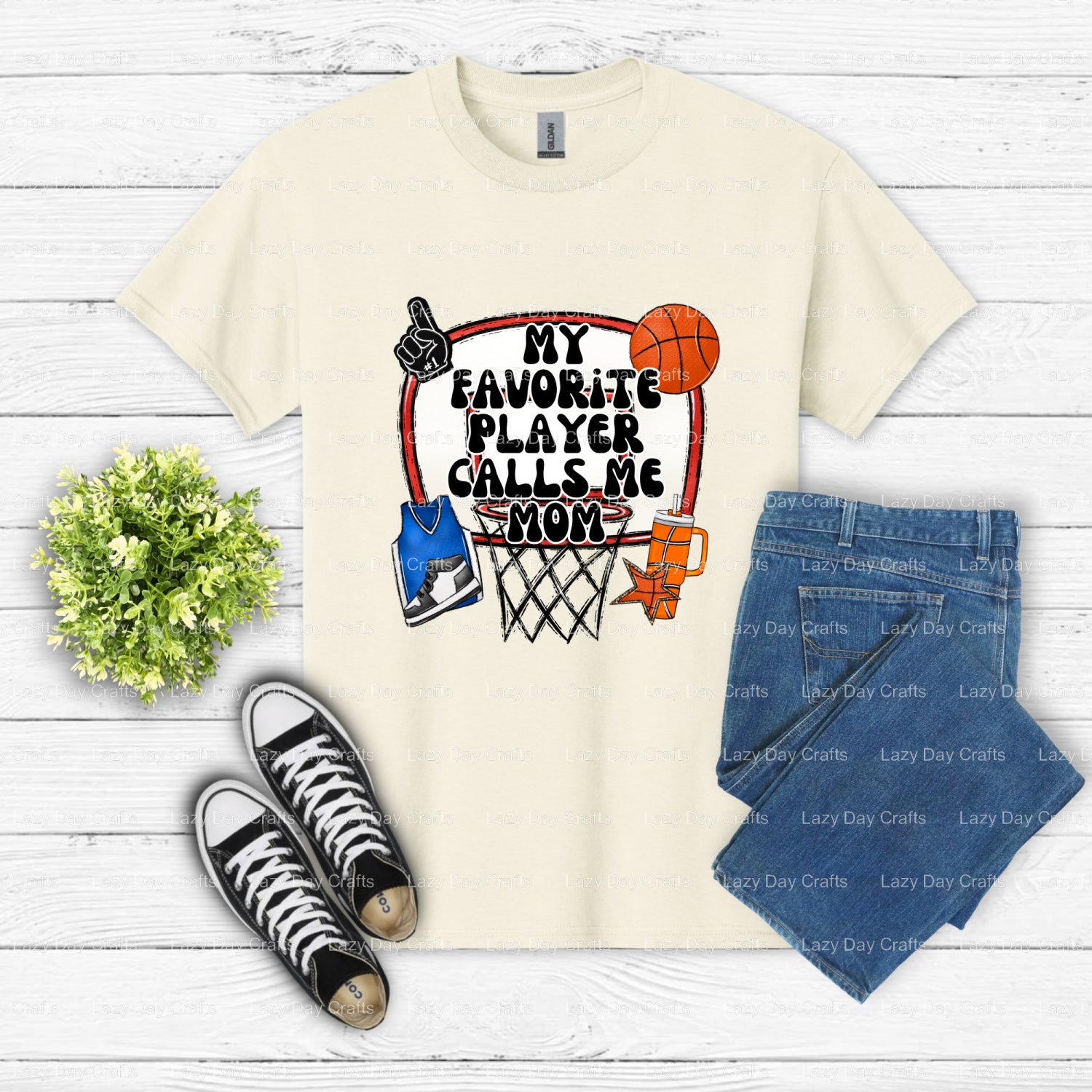 BASKETBALL IS MY FAVORITE PLAYER – DTF Transfer (view 2 of 2) – by Lazy Day Crafts – DTF Transfers – DTF Transfers, Premad...