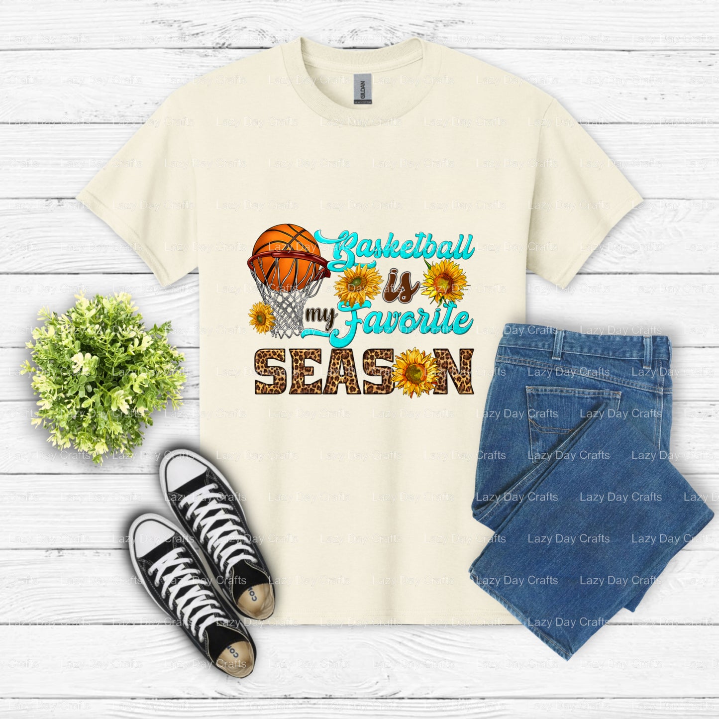 Basketball Is My Favorite Season – DTF Transfer (view 1 of 2) – by Lazy Day Crafts – DTF Transfers – DTF Transfers, DTF Tr...