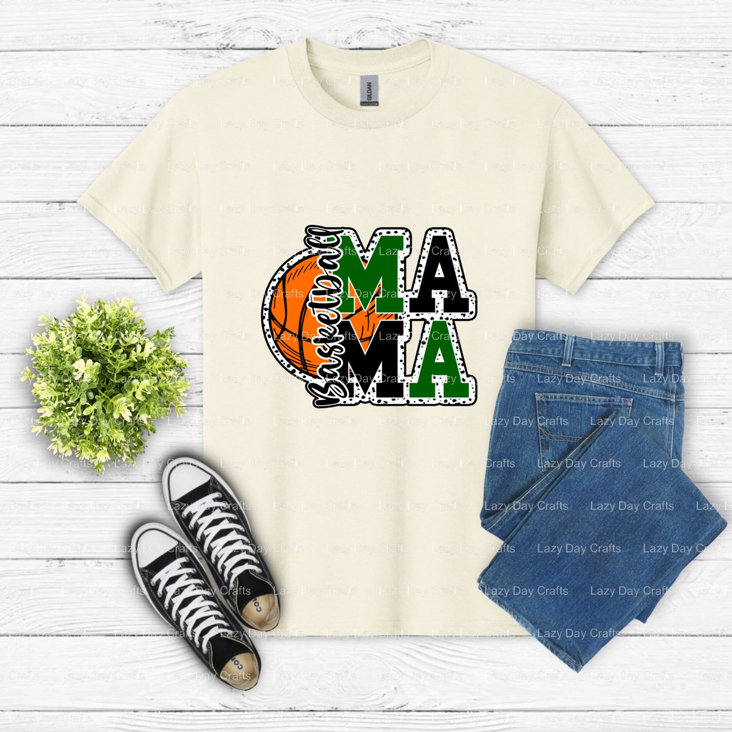 Basketball Mama – Basketball DTF Transfer (view 2 of 2) – by Lazy Day Crafts – DTF Transfers – DTF Transfers, Premade DTF