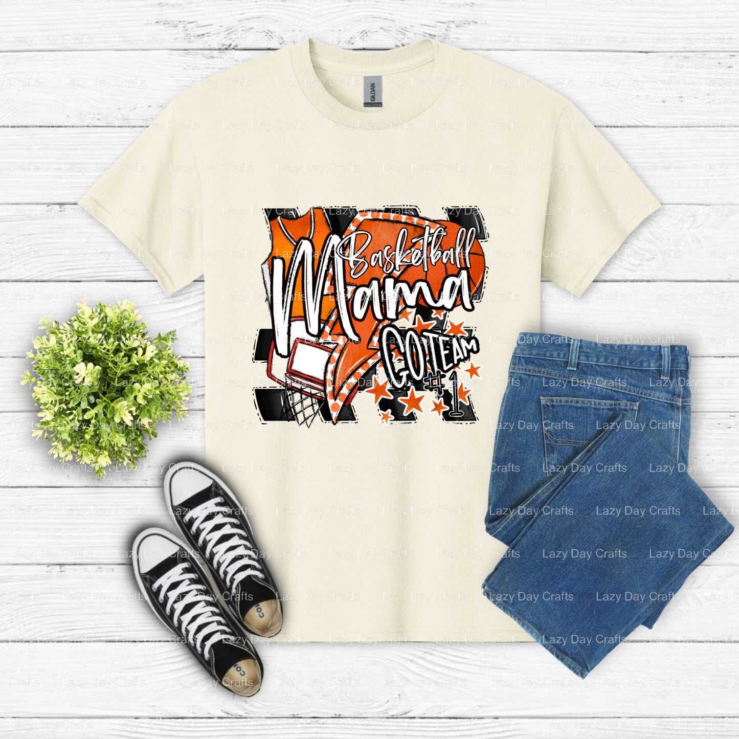 BASKETBALL MAMA – Basketball DTF Transfer (view 2 of 2) – by Lazy Day Crafts – DTF Transfers – Basketball, DTF Transfers