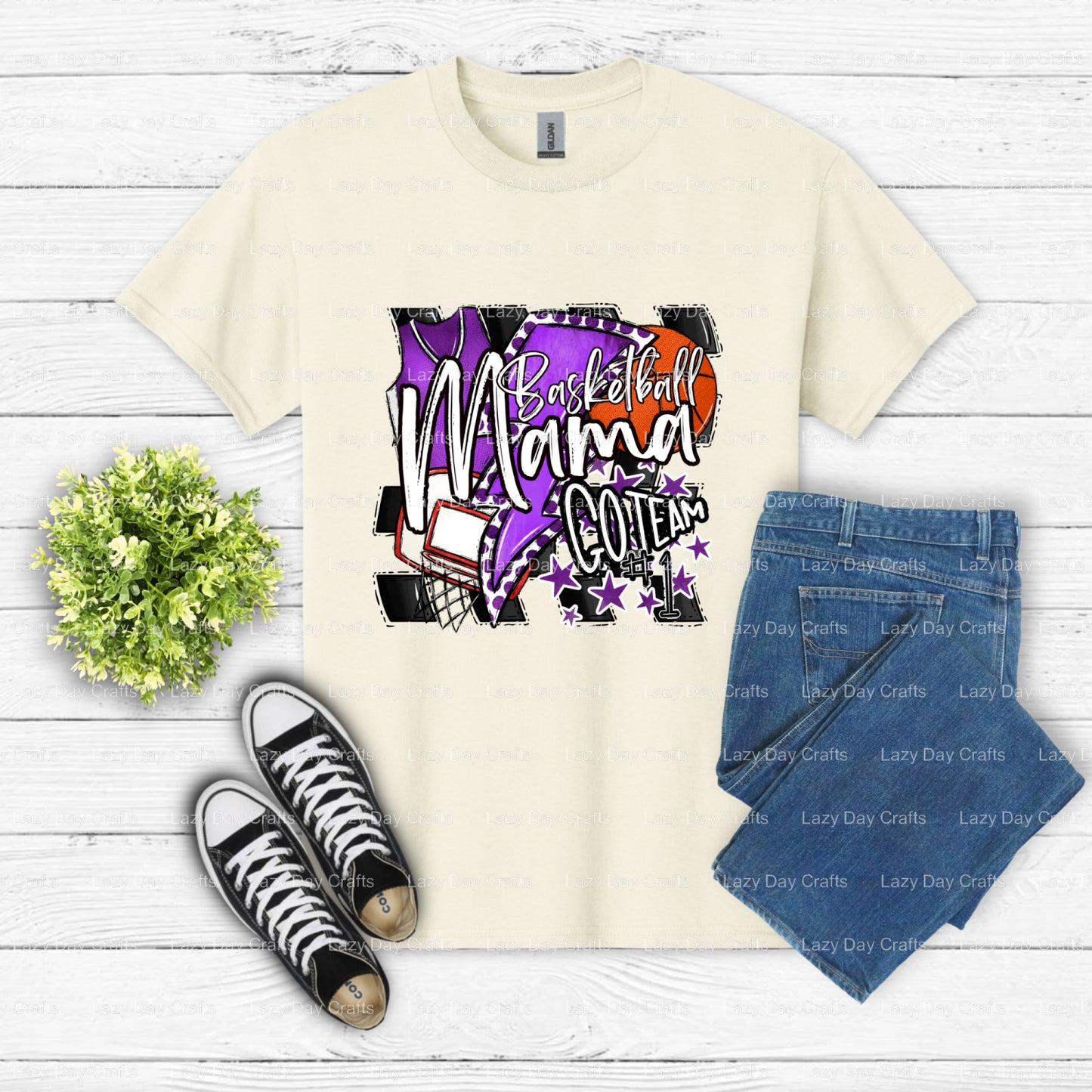 BASKETBALL MAMA – DTF Transfer (view 2 of 2) – by Lazy Day Crafts – DTF Transfers – DTF Transfers, Premade DTF