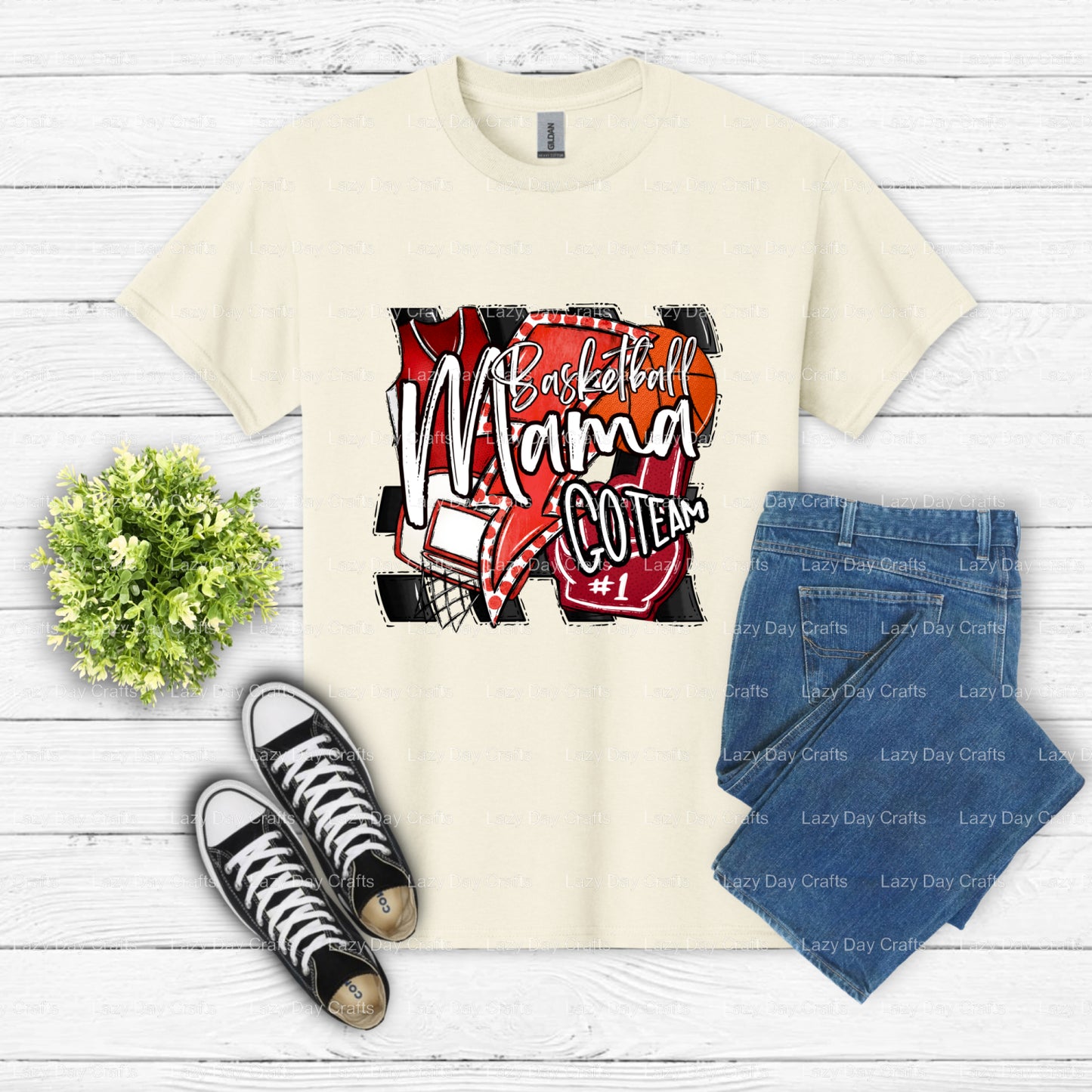 Basketball Mama – DTF Transfer (view 2 of 2) – by Lazy Day Crafts – DTF Transfers – DTF Transfers, Premade DTF