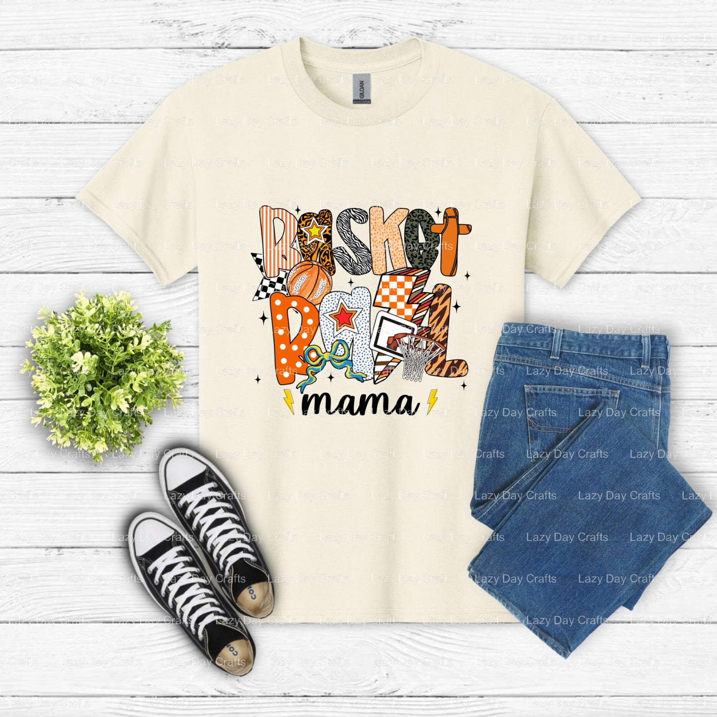 BASKETBALL MOM – Basketball DTF Transfer (view 1 of 2) – by Lazy Day Crafts – DTF Transfers – DTF Transfers, Basketball