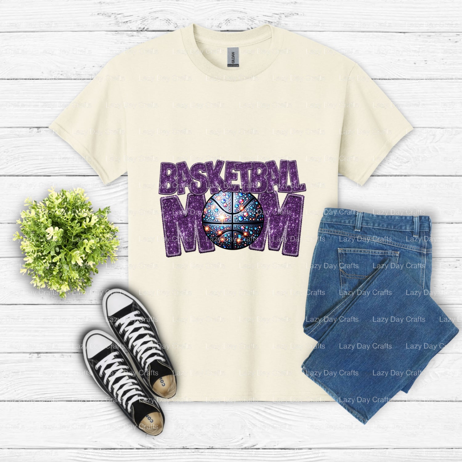BASKETBALL MOM – Basketball DTF Transfer (view 1 of 2) – by Lazy Day Crafts – DTF Transfers – DTF Transfers, Premade DTF