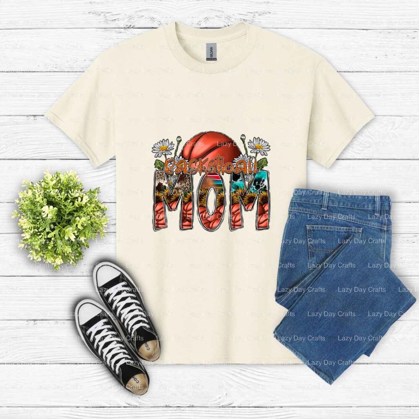 Basketball Mom – Basketball DTF Transfer (view 1 of 2) – by Lazy Day Crafts – DTF Transfers – DTF Transfers, Premade DTF