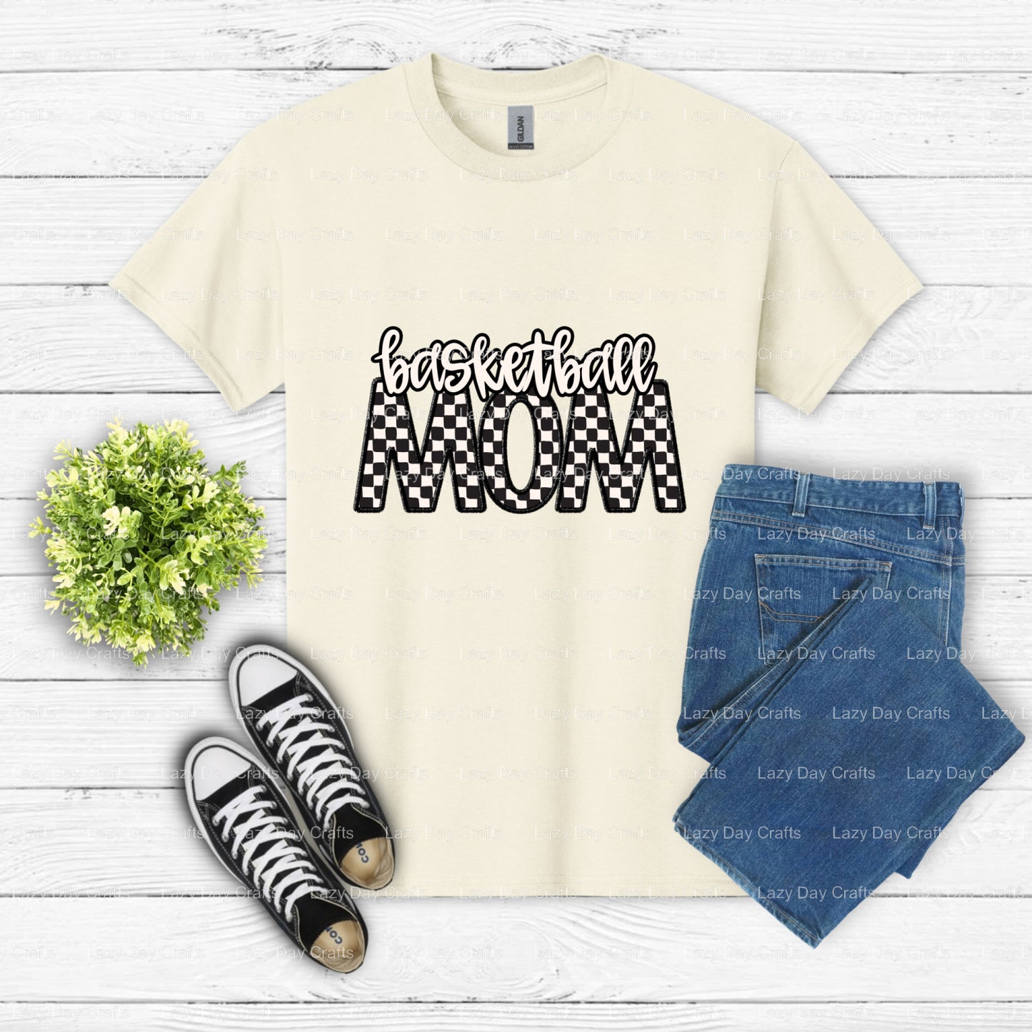BASKETBALL MOM – Basketball DTF Transfer (view 1 of 2) – by Lazy Day Crafts – DTF Transfers – DTF Transfers, Premade DTF