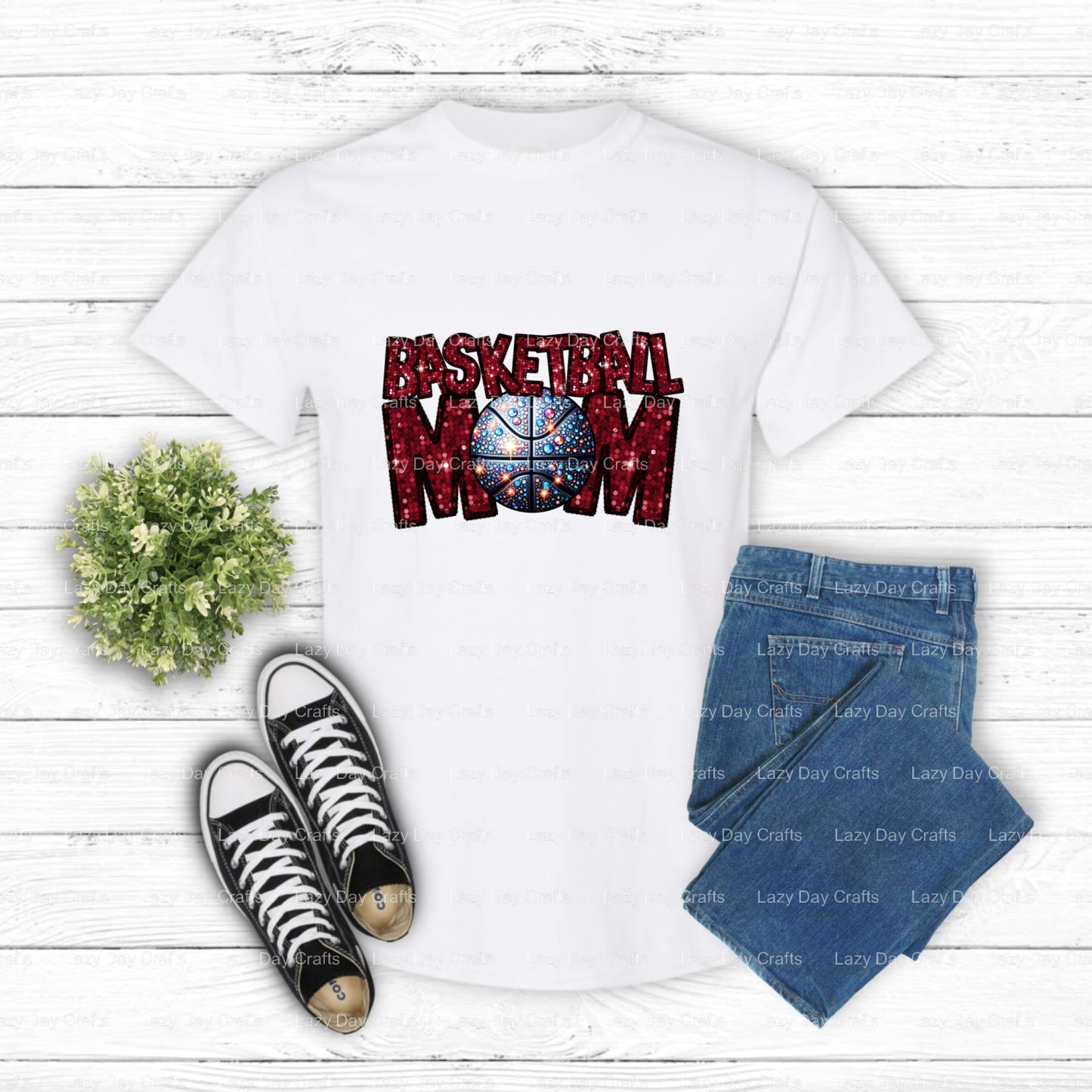 Basketball Mom – Basketball DTF Transfer (view 1 of 2) – by Lazy Day Crafts – DTF Transfers – Basketball, DTF Transfers