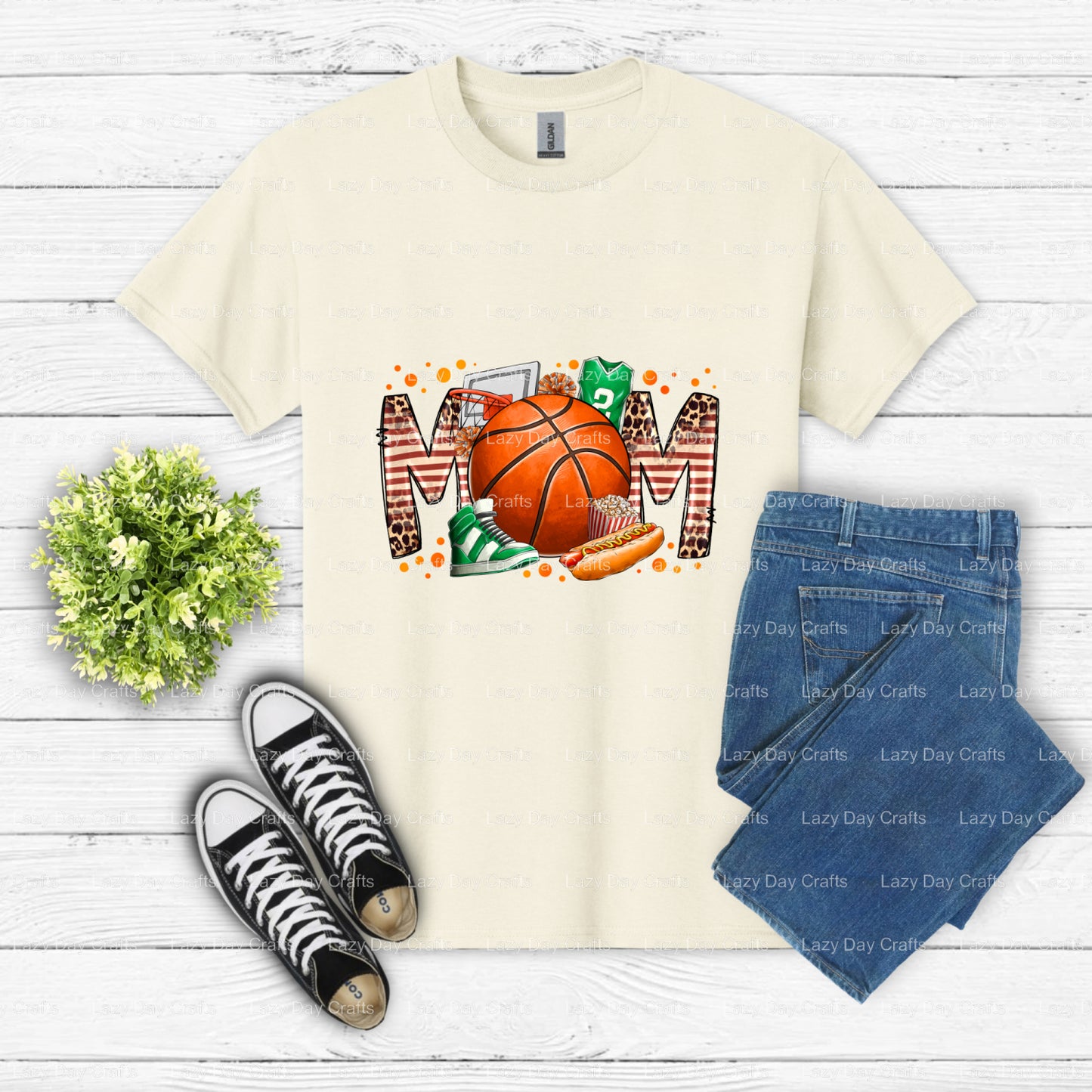 Basketball mom – Basketball DTF Transfer (view 2 of 2) – by Lazy Day Crafts – DTF Transfers – Basketball, DTF Transfers
