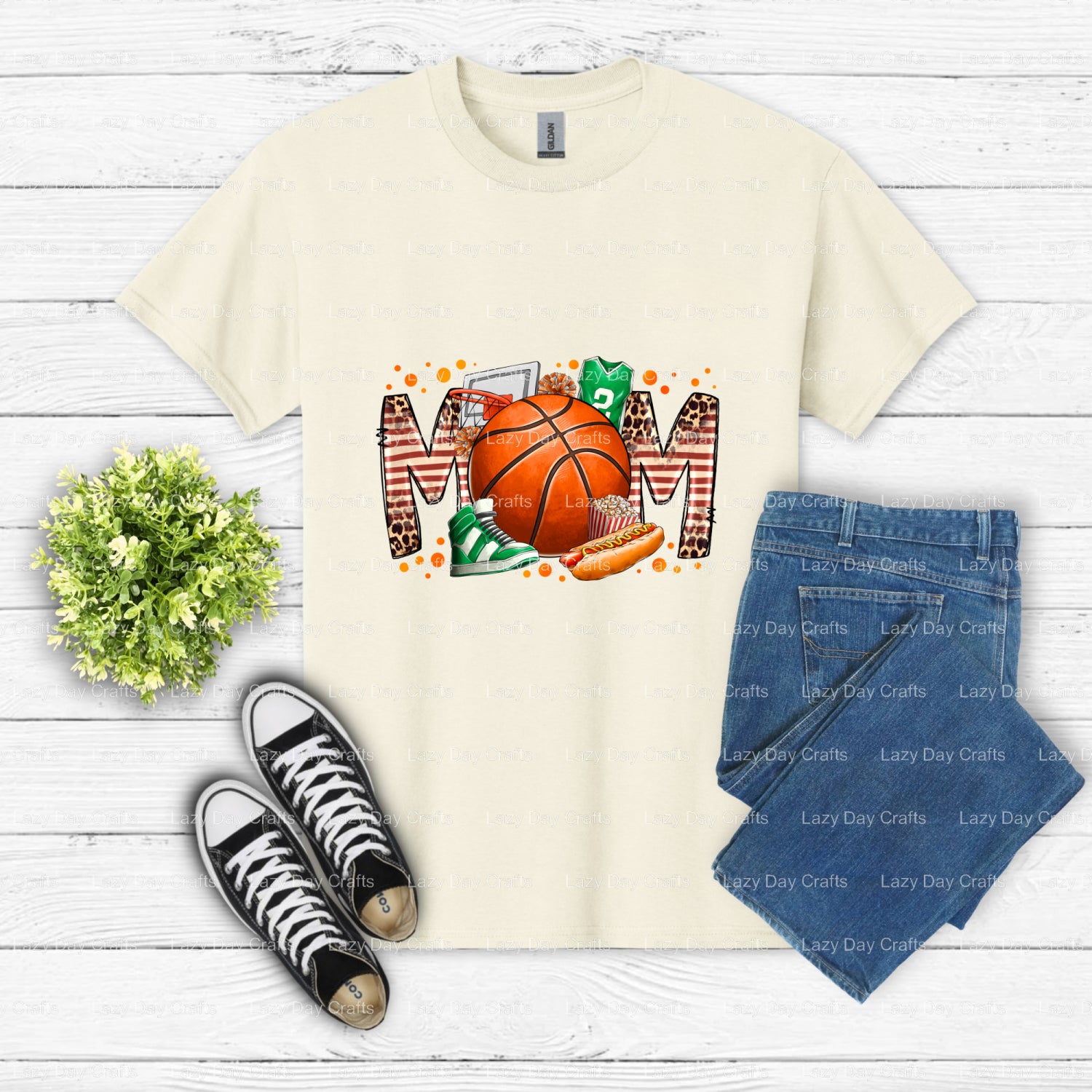 Basketball mom – Basketball DTF Transfer (view 2 of 2) – by Lazy Day Crafts – DTF Transfers – Basketball, DTF Transfers