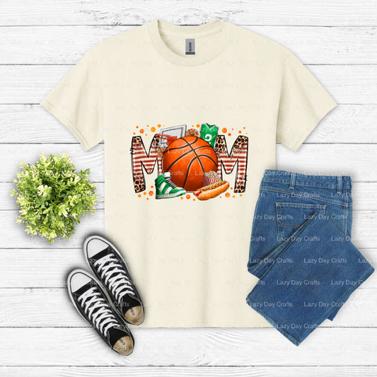Basketball mom – Basketball DTF Transfer (view 2 of 2) – by Lazy Day Crafts – DTF Transfers – Basketball, DTF Transfers