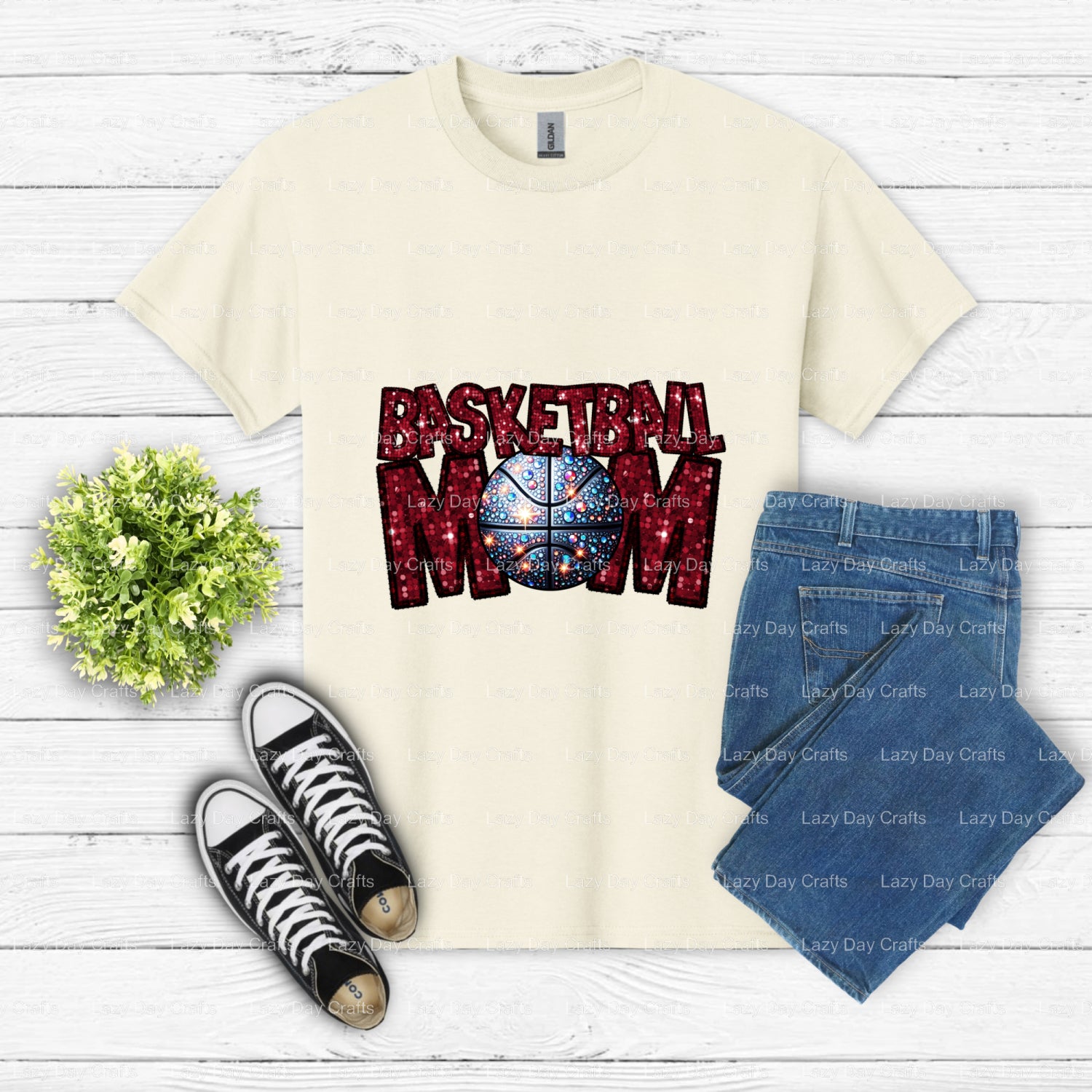 Basketball Mom – Basketball DTF Transfer (view 2 of 2) – by Lazy Day Crafts – DTF Transfers – Basketball, DTF Transfers