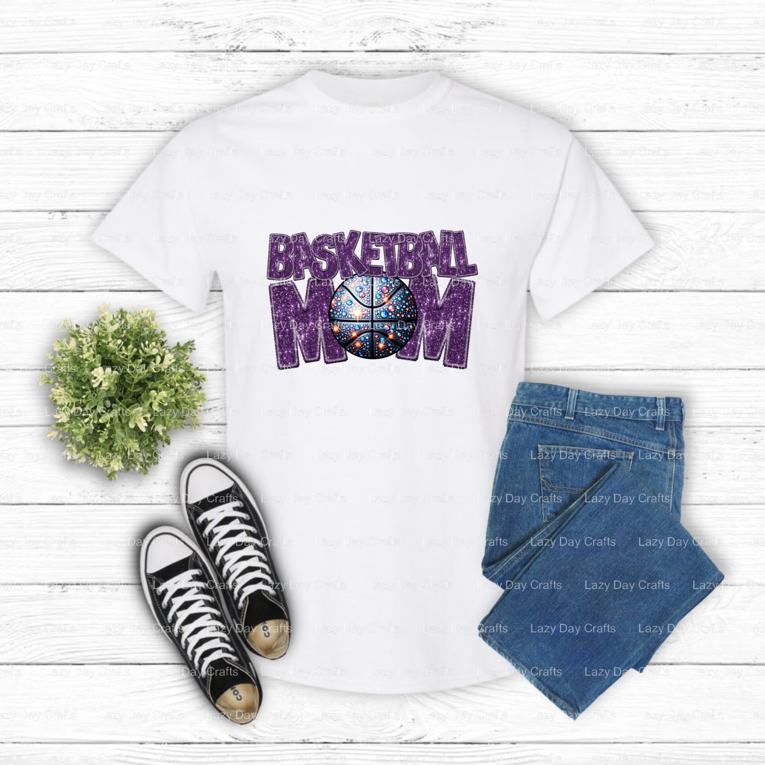 BASKETBALL MOM – Basketball DTF Transfer (view 2 of 2) – by Lazy Day Crafts – DTF Transfers – DTF Transfers, Premade DTF
