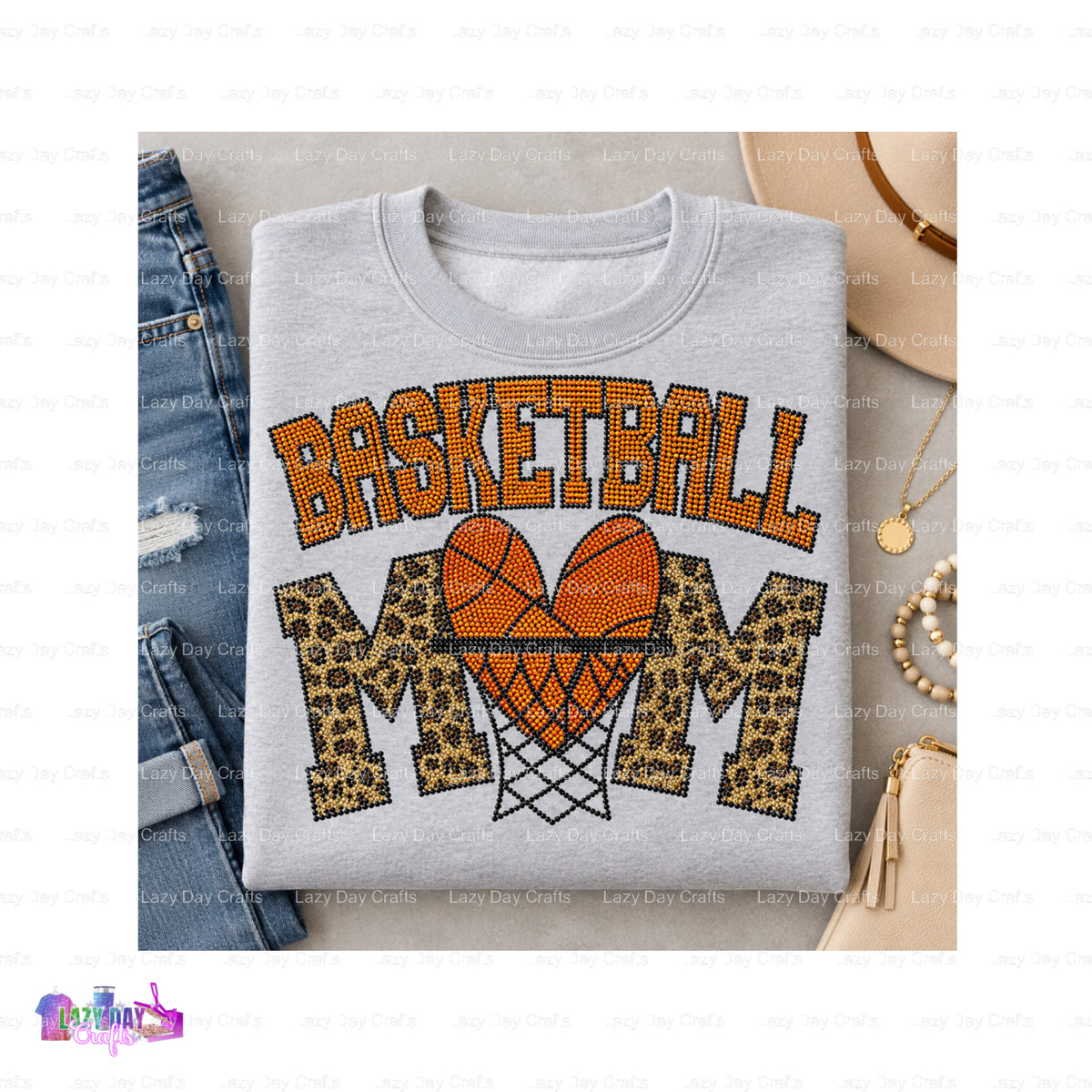 BASKETBALL MOM Basketball Spangle Transfer – by Lazy Day Crafts – Spangle Transfers – Spangle Transfers, custom apparel