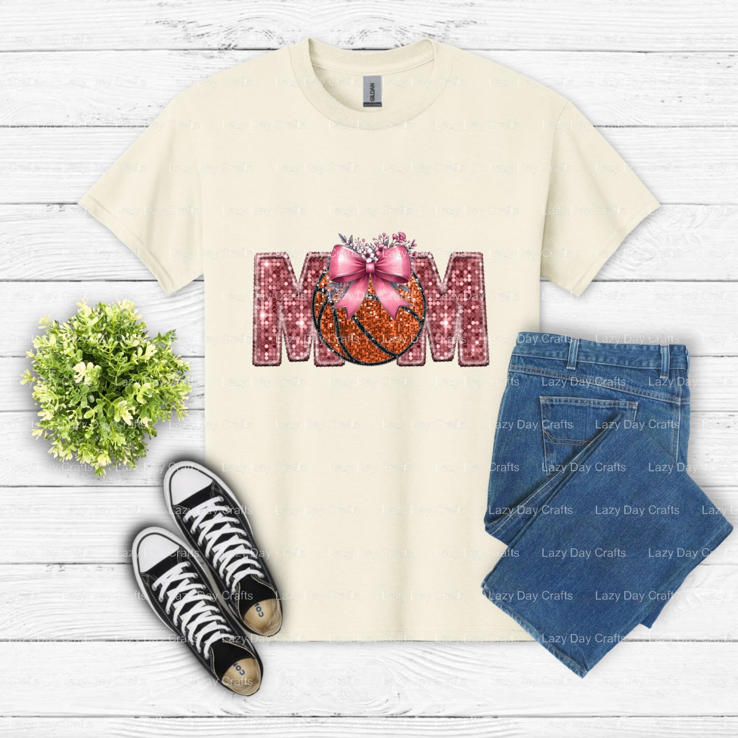Basketball Mom – DTF Transfer (view 2 of 2) – by Lazy Day Crafts – DTF Transfers – DTF Transfers, Premade DTF